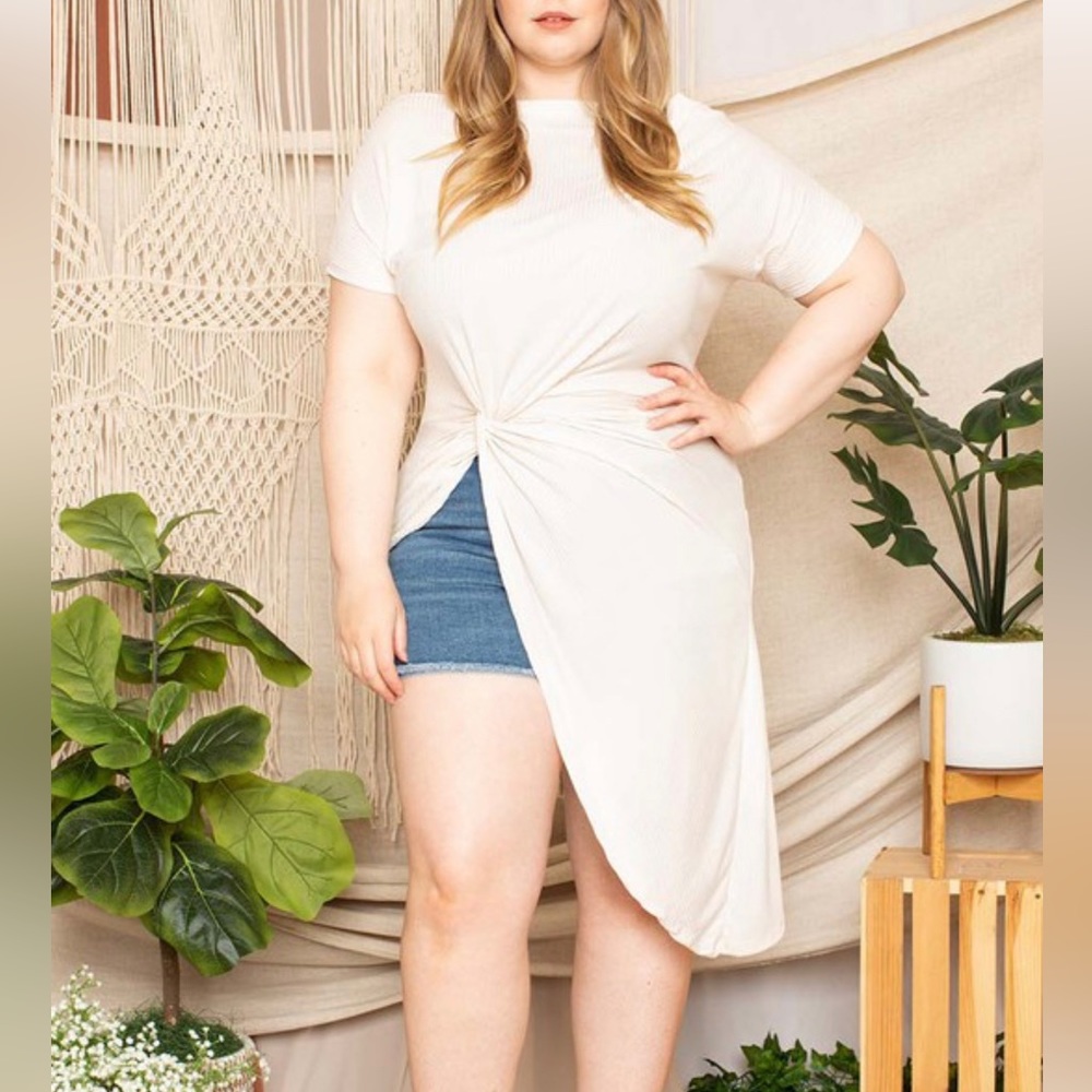 PLUS Knotted Hi-Lo Top